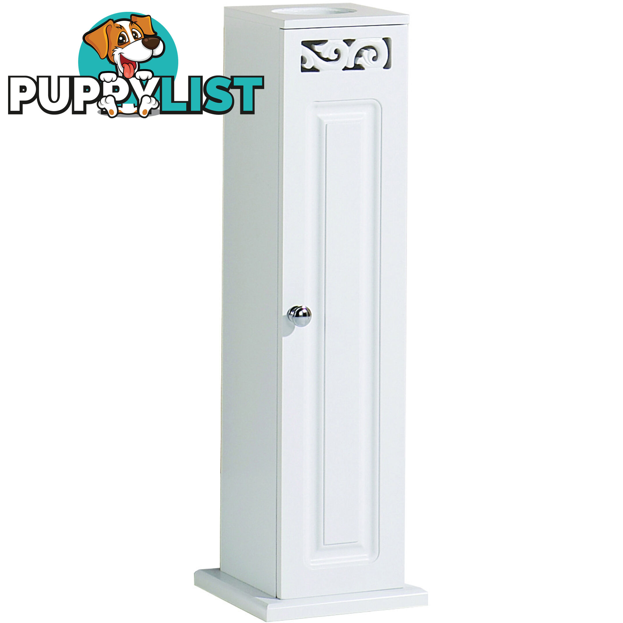 Lure Toilet Roll Cupboard in WHITE