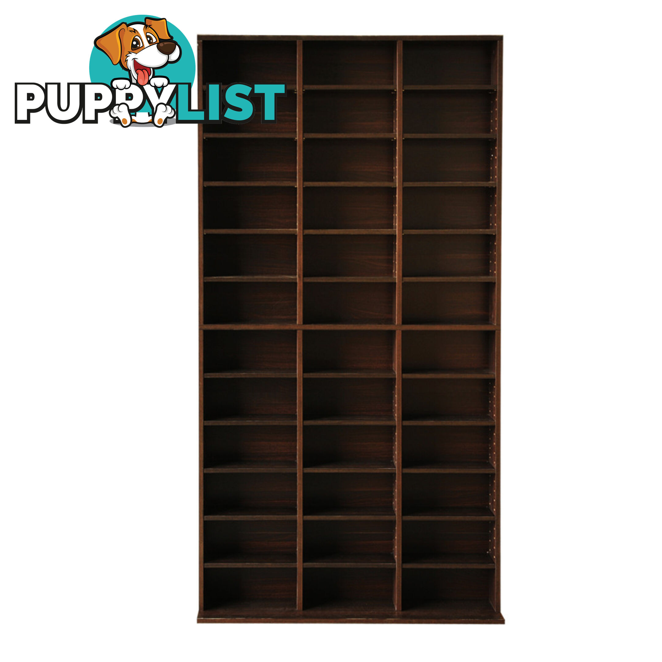 Adjustable CD DVD Book Storage Shelf Brown