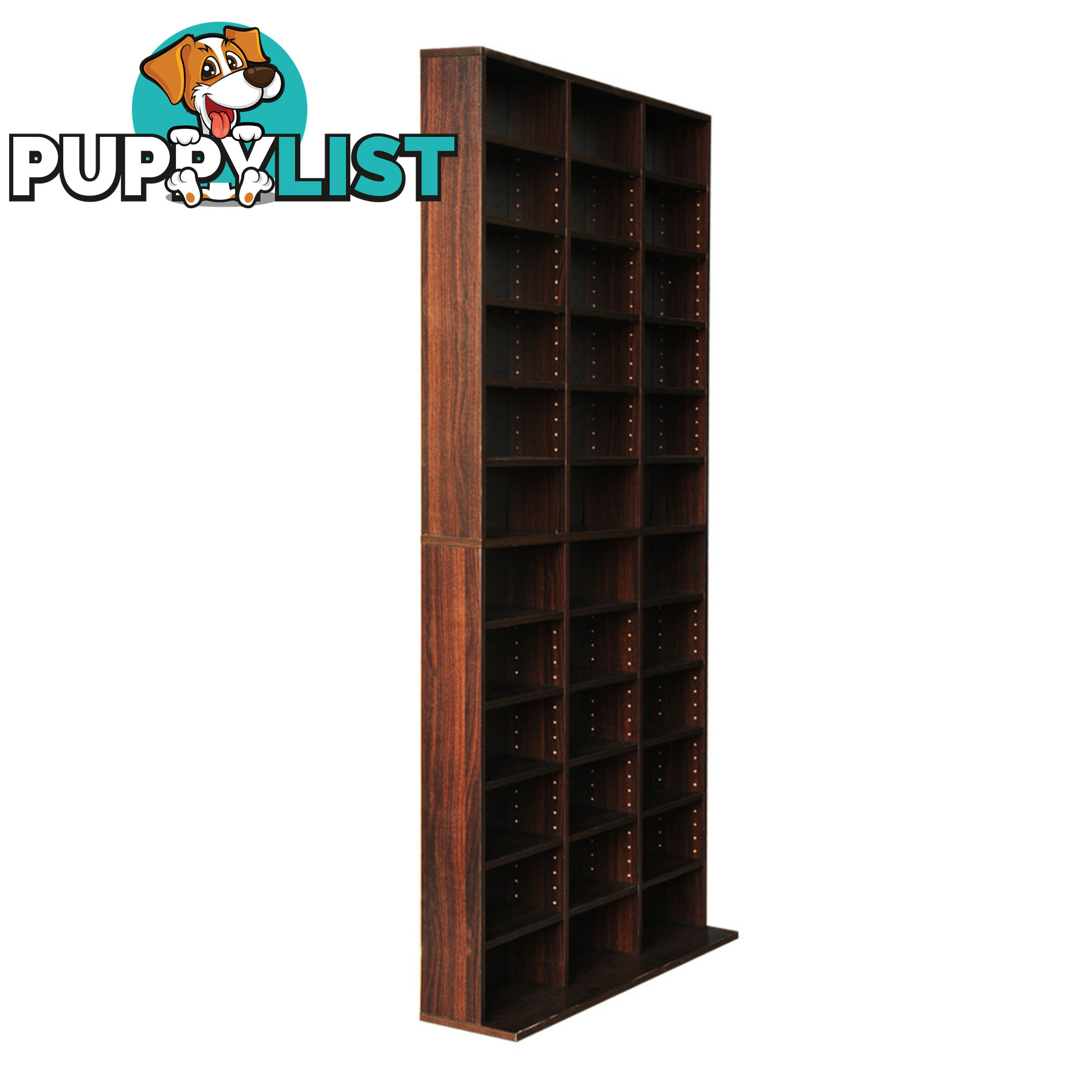 Adjustable CD DVD Book Storage Shelf Brown