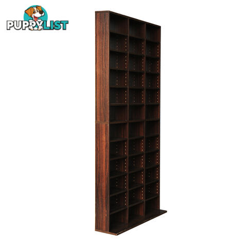 Adjustable CD DVD Book Storage Shelf Brown