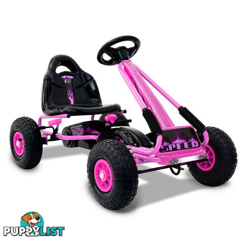 Kids Pedal Go Kart - Pink