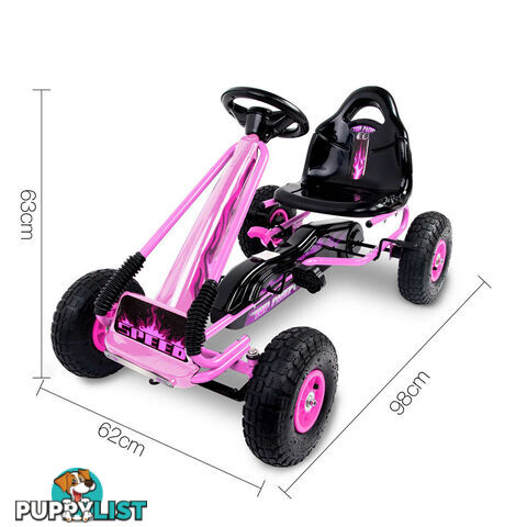 Kids Pedal Go Kart - Pink