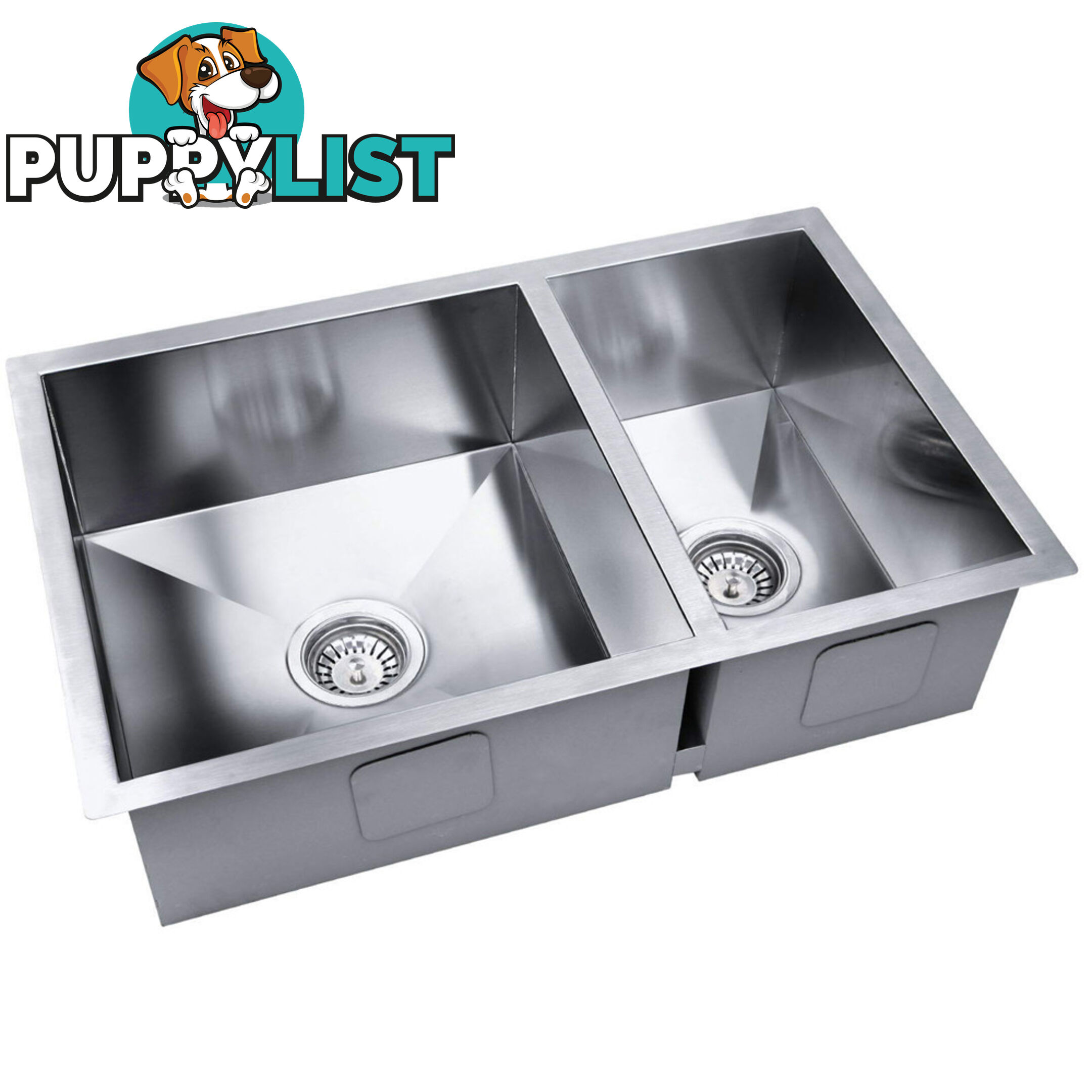 Stainless Steel Kitchen/Laundry Sink w/ Strainer Waste 770 x 450 mm