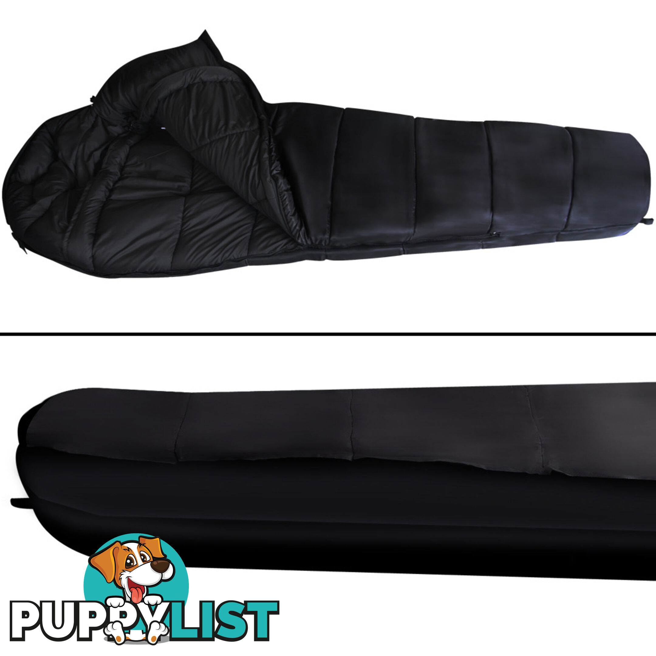 Camping Thermal Sleeping Bag Black