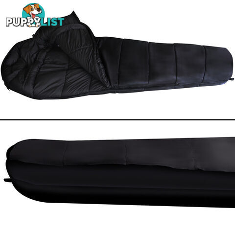 Camping Thermal Sleeping Bag Black