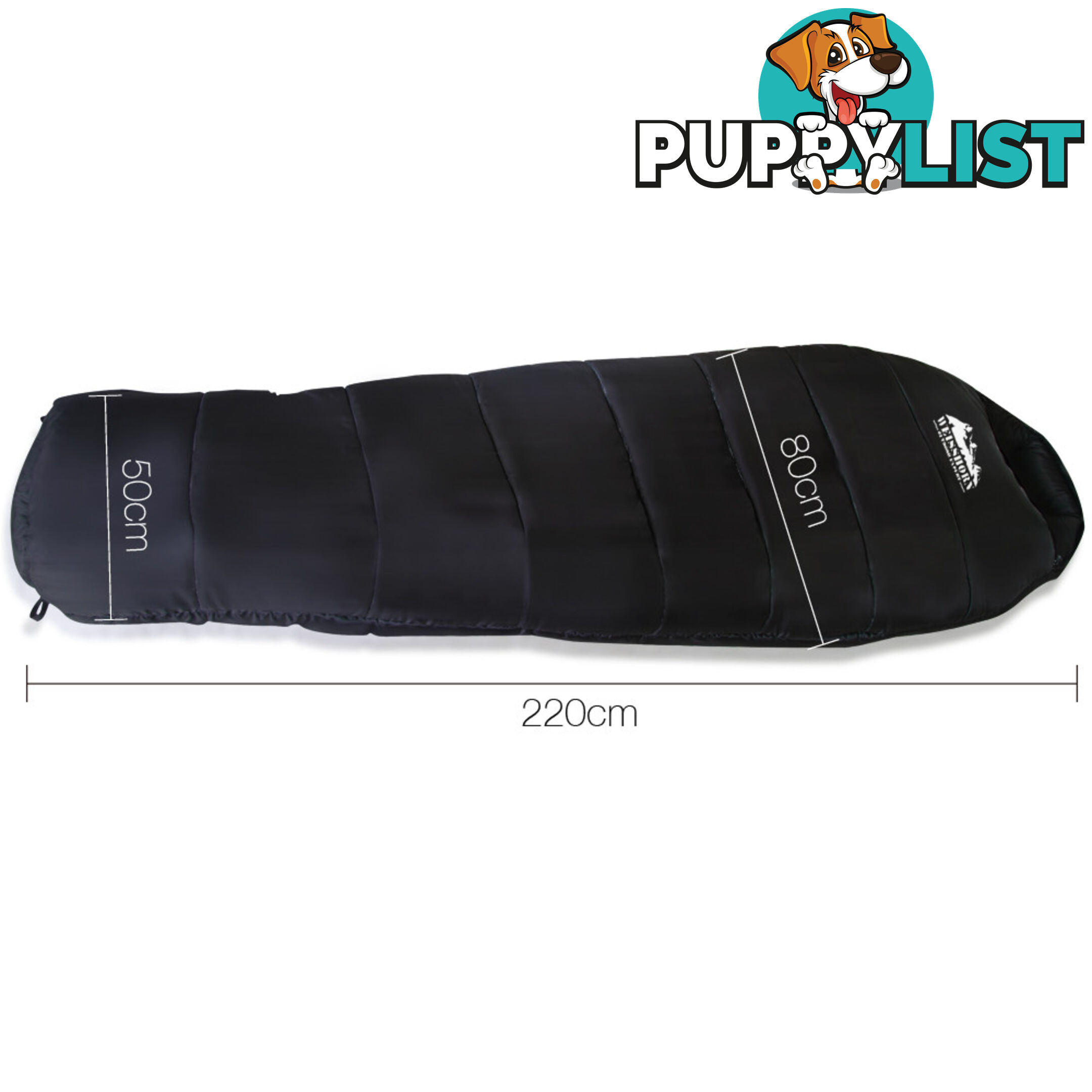 Camping Thermal Sleeping Bag Black