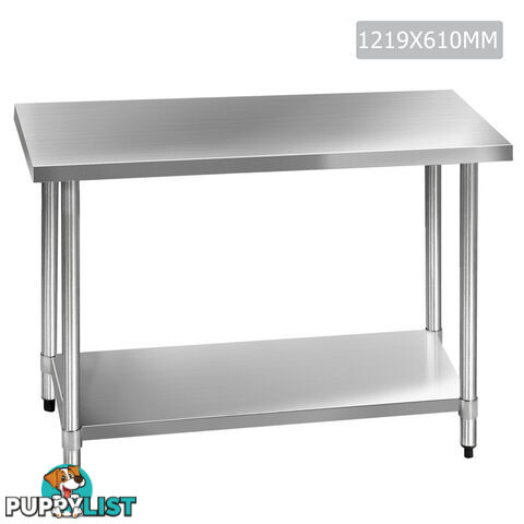 430 Stainless Steel Kitchen Work Bench Table 1219mm