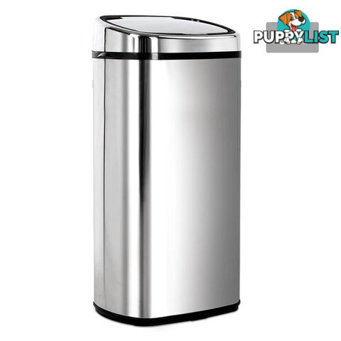 Stainless Steel Pedal  2 Compartments  Rubbish Bin 60L