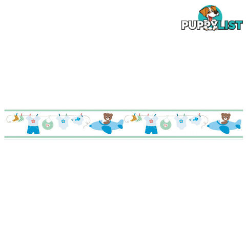 Boys Blue Bears Wall Border Stickers - Totally Movable