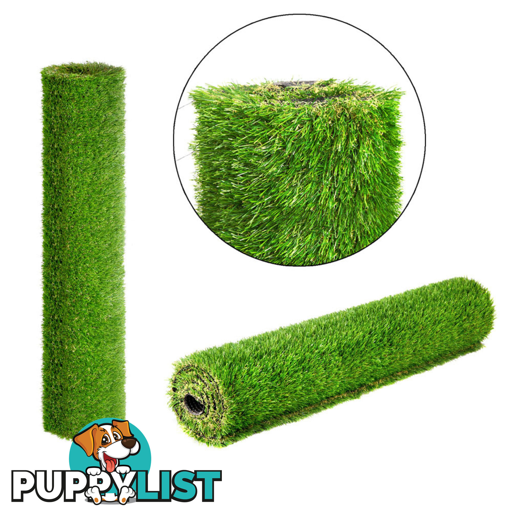 Artificial Grass 10 SQM Synthetic Artificial Turf Flooring 30mm Pile Height Green