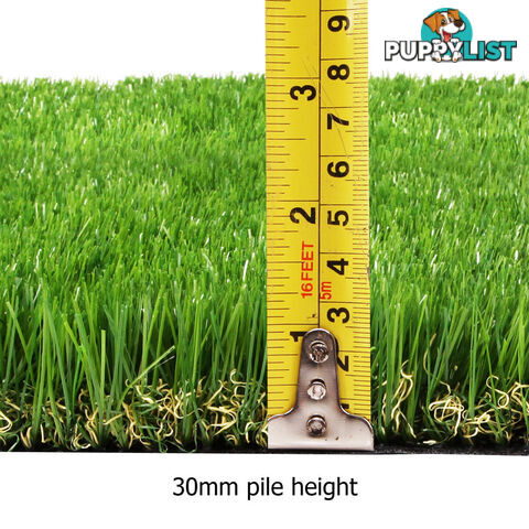 Artificial Grass 10 SQM Synthetic Artificial Turf Flooring 30mm Pile Height Green