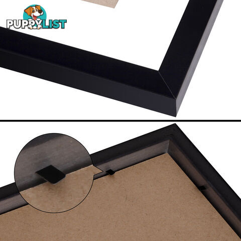 3 pcs Photo Frames Set Wall Black