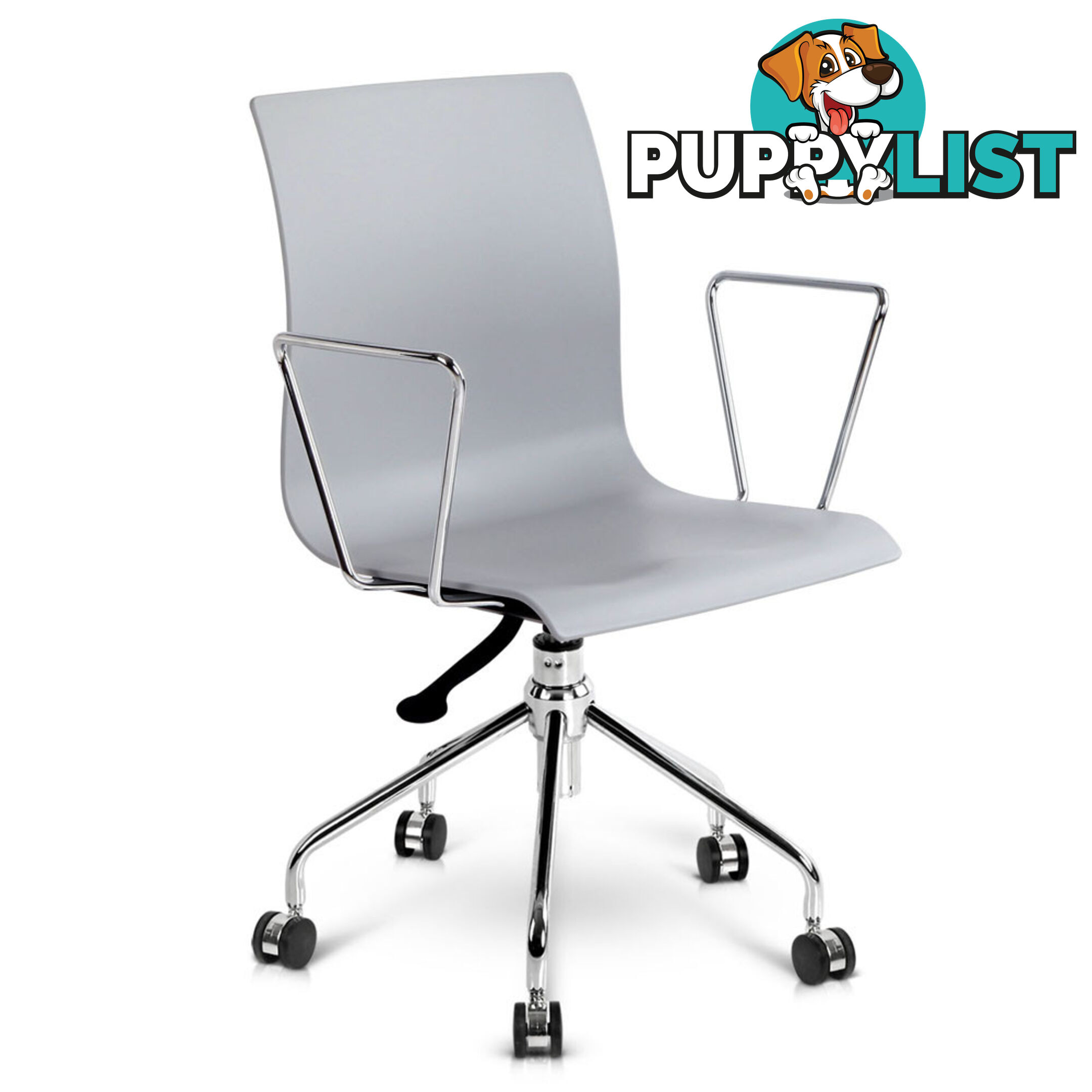 Modern Office Chair with Armrests Grey