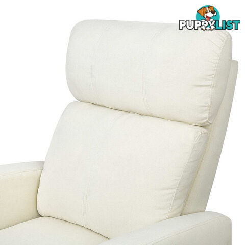 Linen Fabric Armchair Recliner - Beige