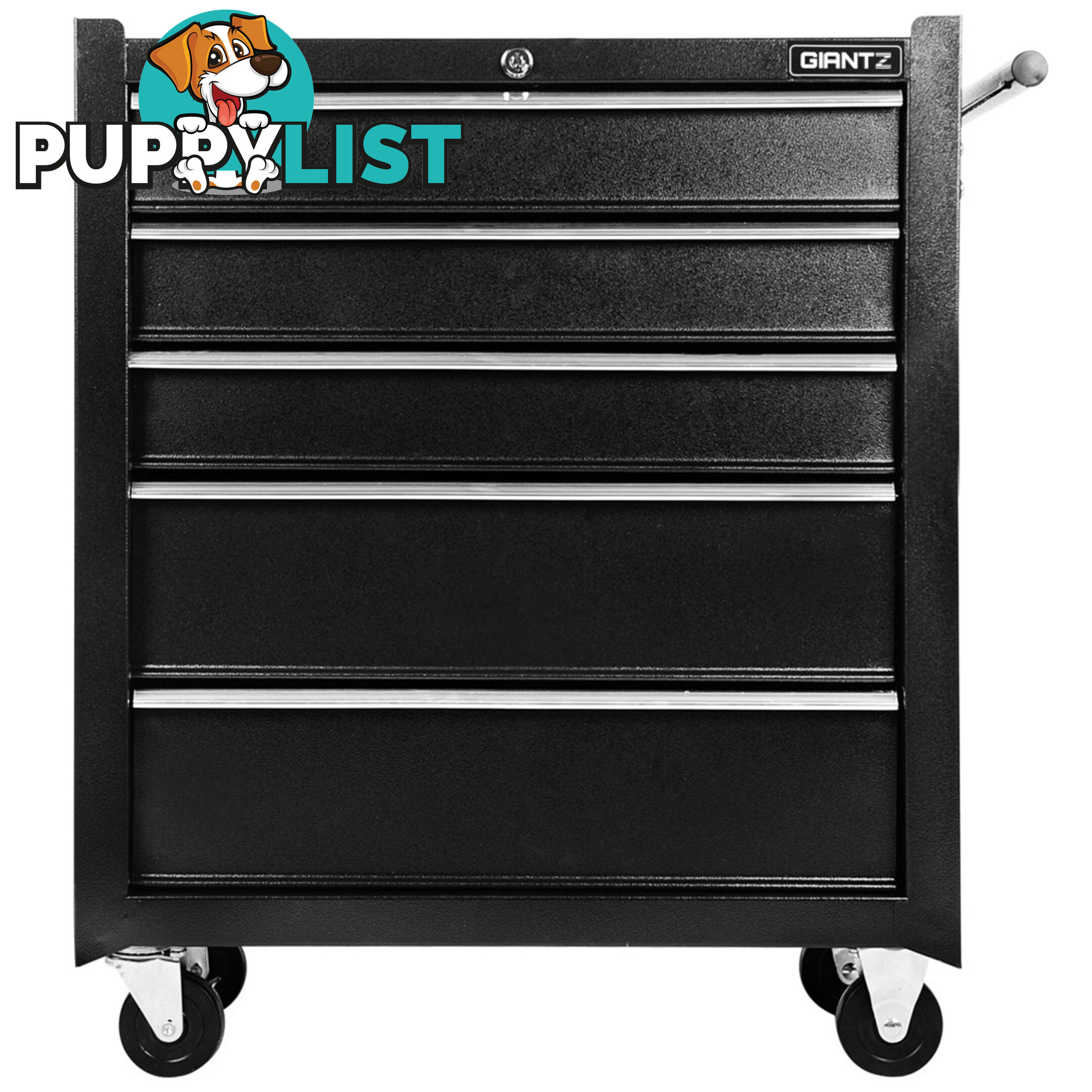 5 Drawers Roller Toolbox Cabinet  Black