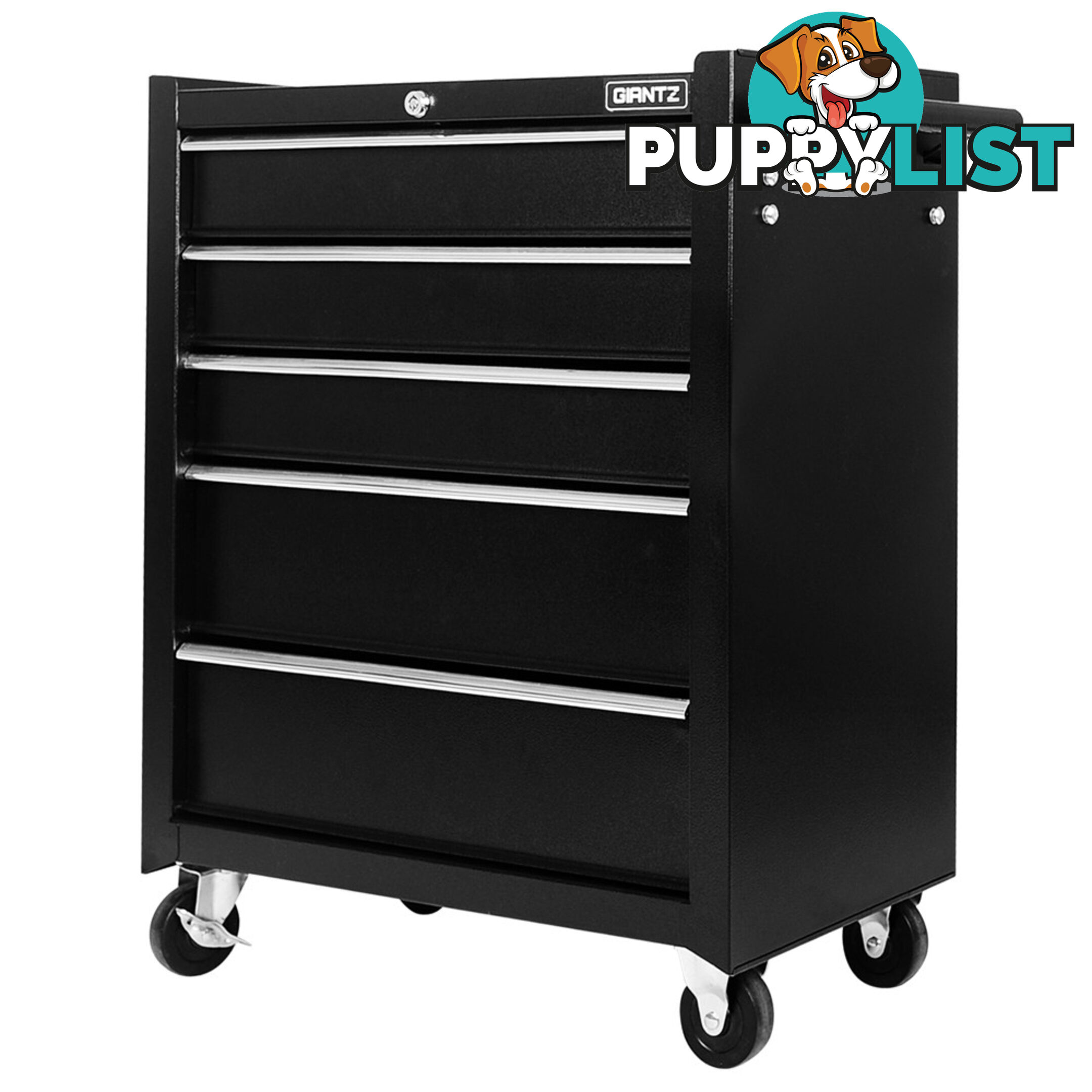 5 Drawers Roller Toolbox Cabinet  Black