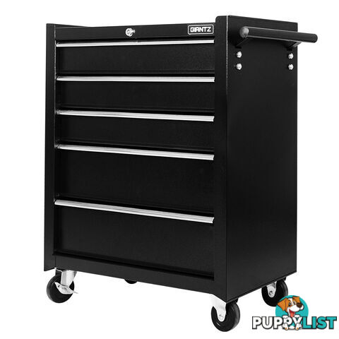 5 Drawers Roller Toolbox Cabinet  Black