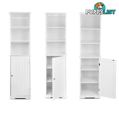 6 Tier Storage Cabinet - White