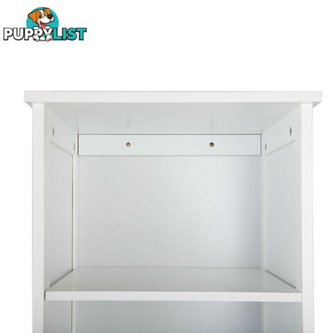 6 Tier Storage Cabinet - White