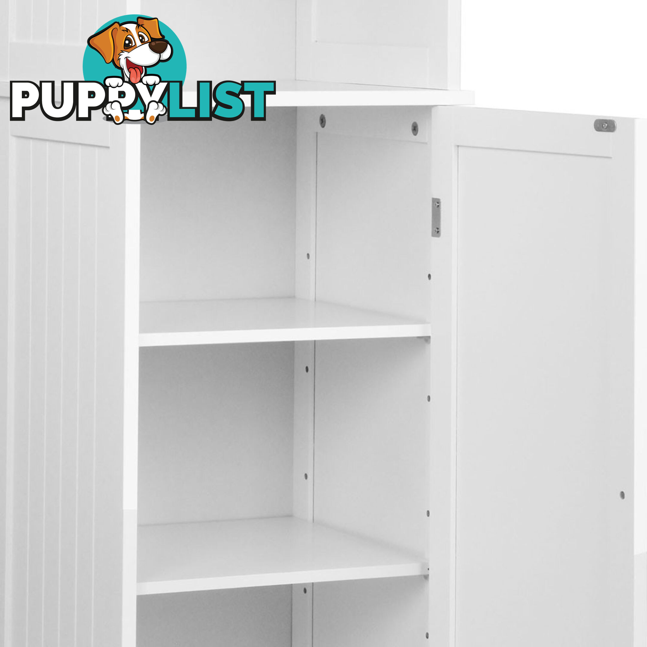 6 Tier Storage Cabinet - White