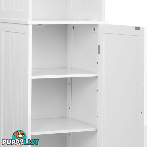 6 Tier Storage Cabinet - White