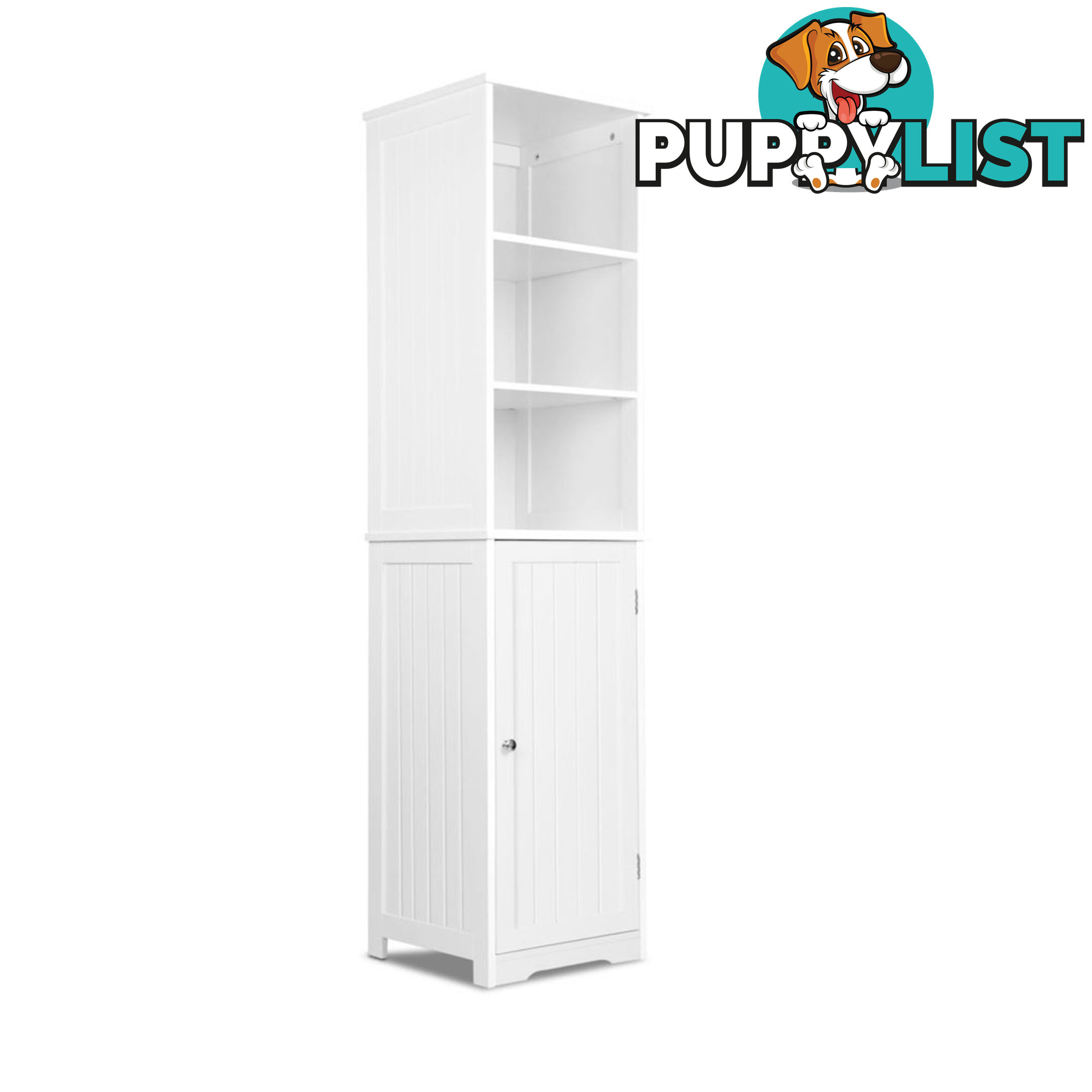 6 Tier Storage Cabinet - White