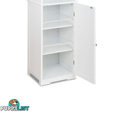 6 Tier Storage Cabinet - White