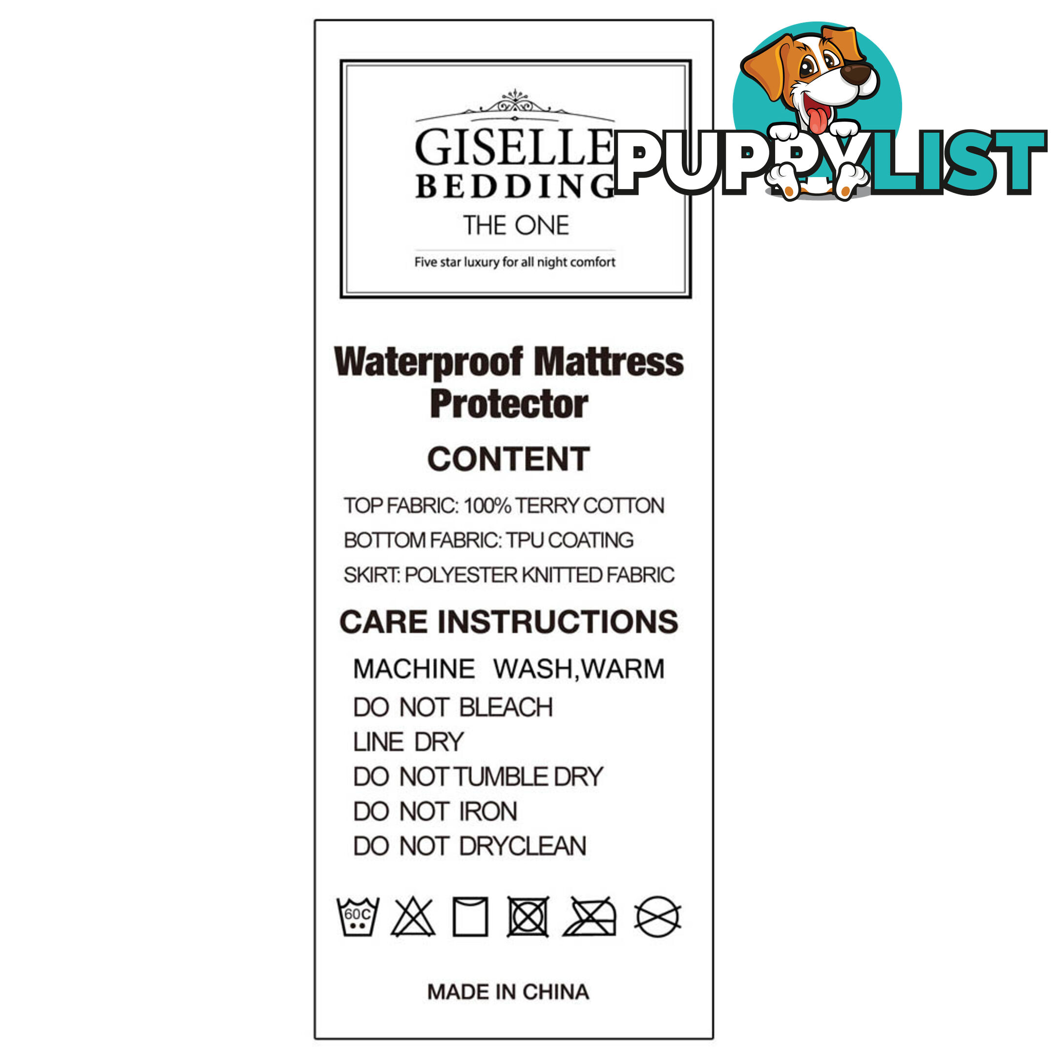 Waterproof Mattress Protector - Single