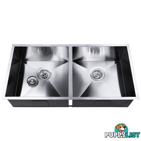 Stainless Steel Kitchen/Laundry Sink w/ Strainer Waste 870x450mm