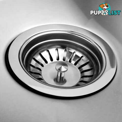 Stainless Steel Kitchen/Laundry Sink w/ Strainer Waste 870x450mm