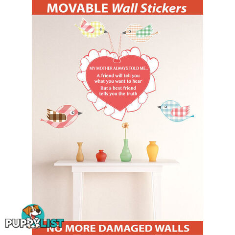 Large Size My Mother Told Me Wall Sticker Quotes - Totally Movable