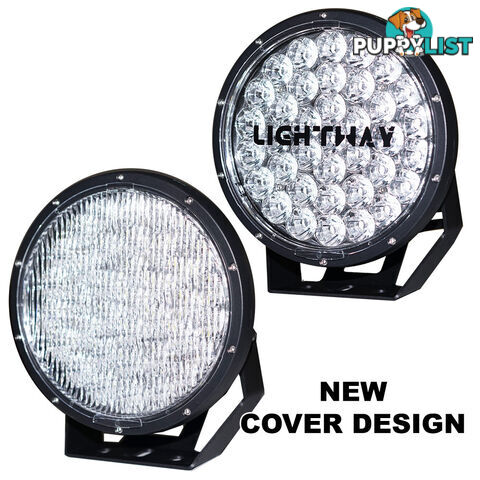 Pair 9inch 370w Cree LED Driving Light Black Spotlight Offroad HID 4x4 ATV