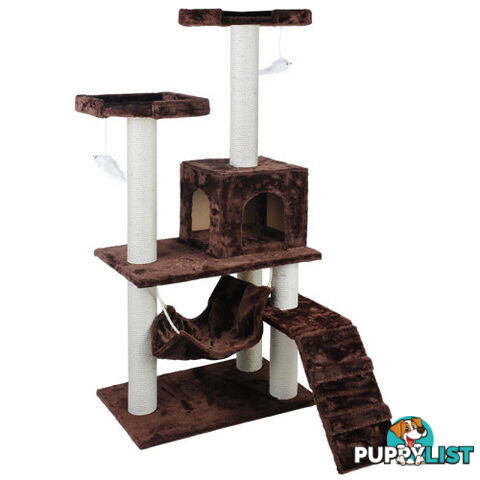 Cat Scratching Poles Post Furniture Tree House Brown