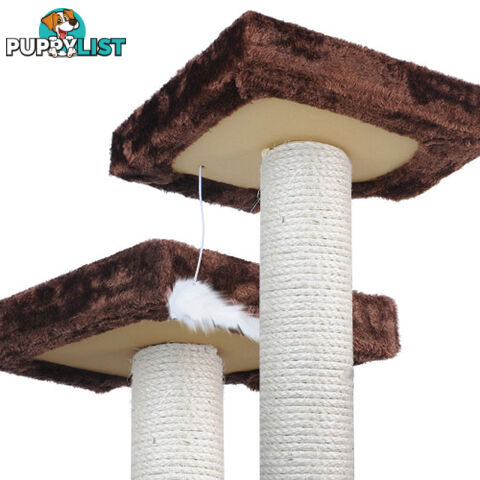 Cat Scratching Poles Post Furniture Tree House Brown