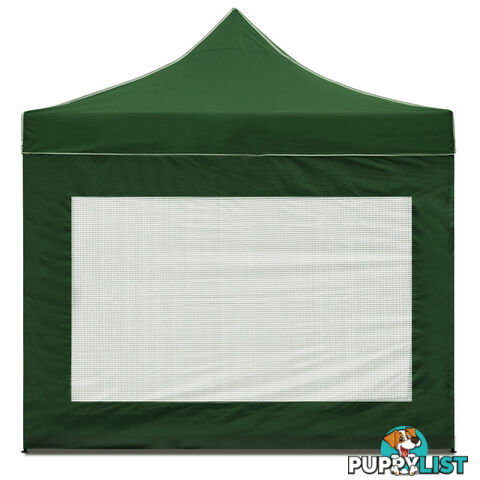 3x3 Pop Up Gazebo Hut with Sandbags Green