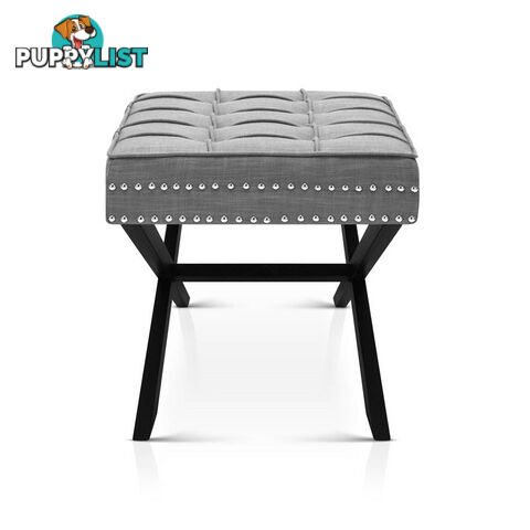 Seat Footstool Bench Stool - White