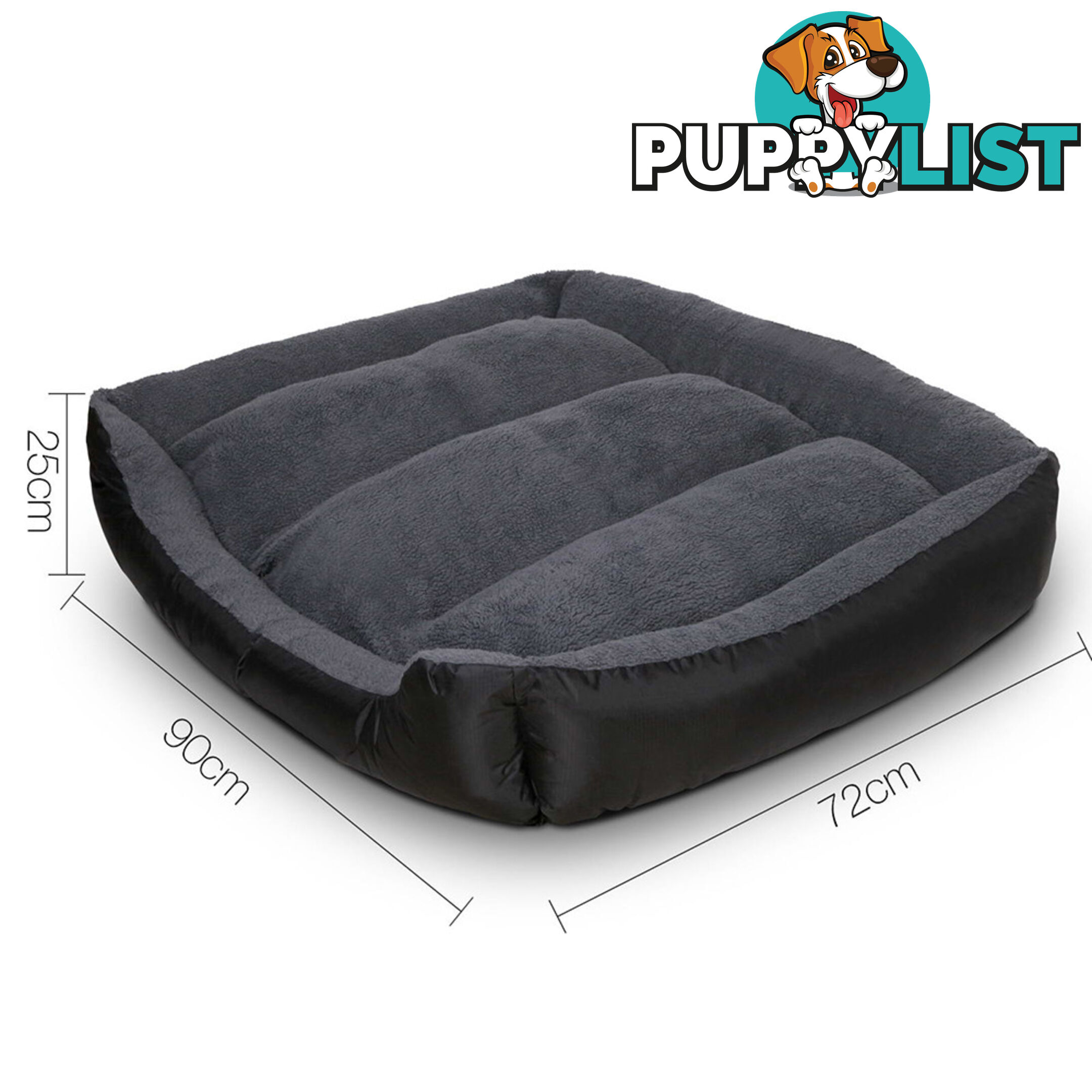 Waterproof Fleece Lined Dog Bed - Small