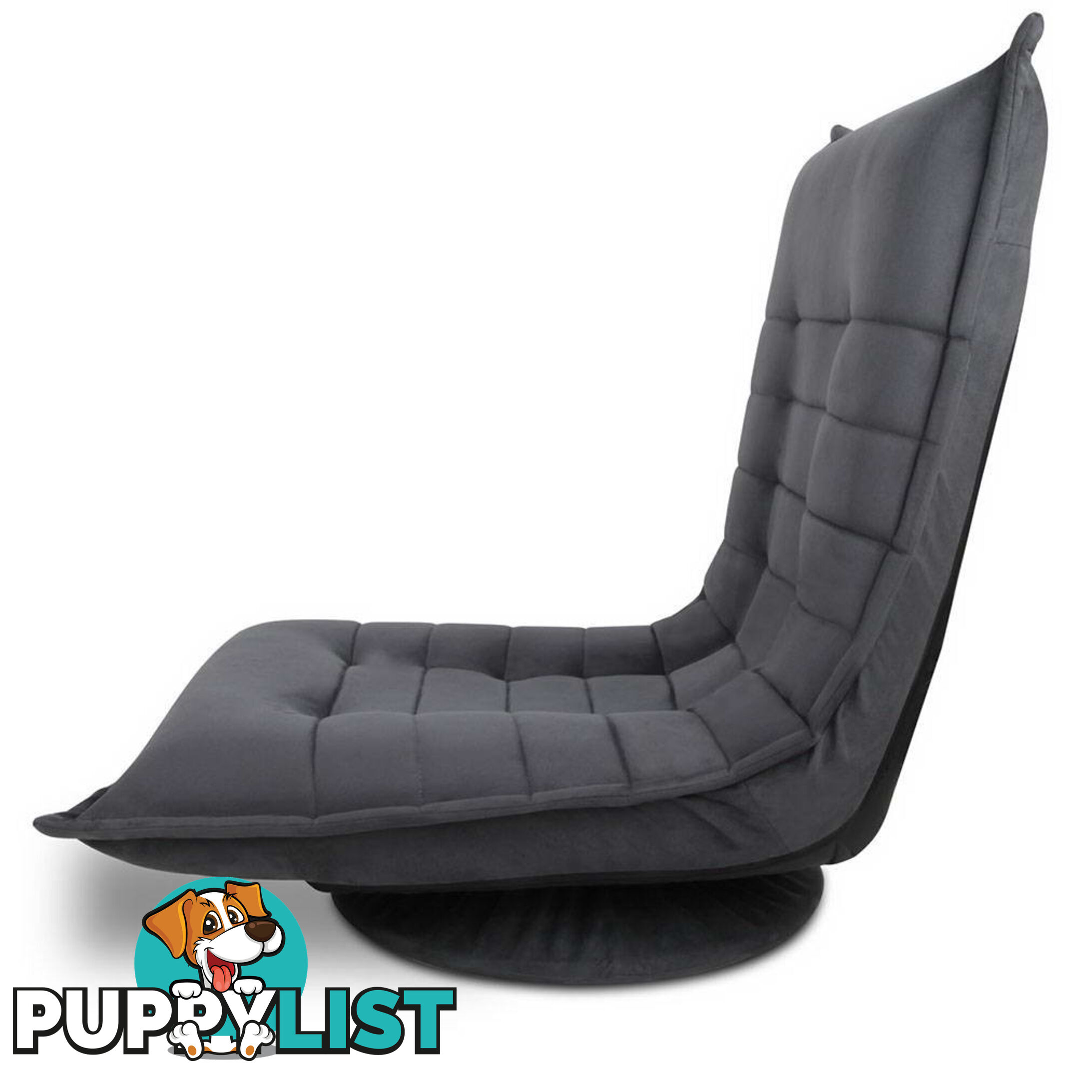 Single Size Lounge Chair with Arms  Grey