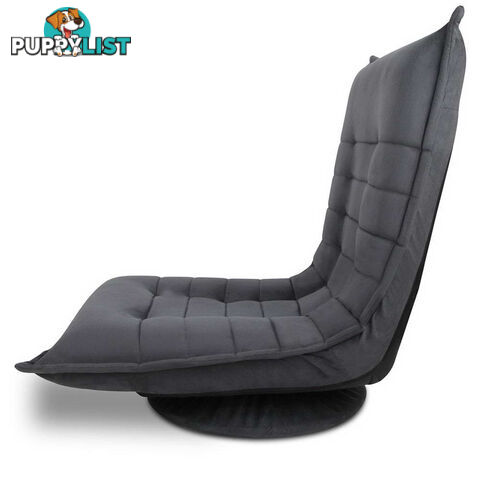 Single Size Lounge Chair with Arms  Grey