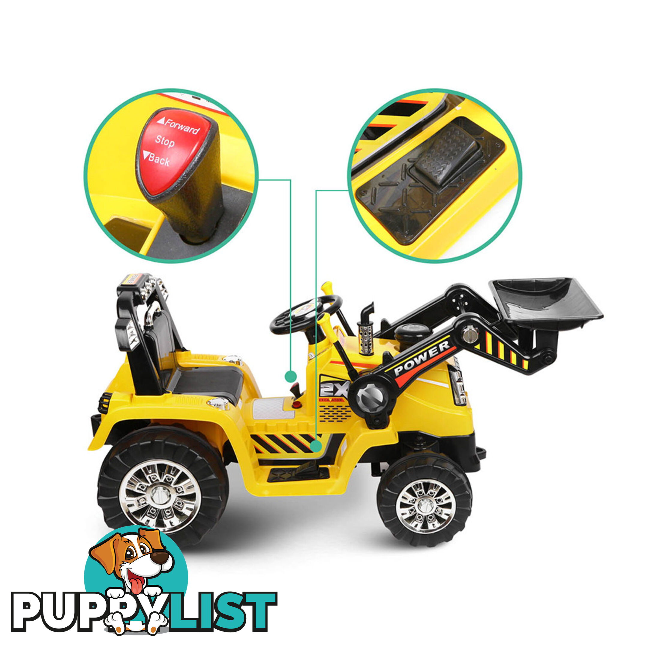 Kids Ride On Bulldozer  Yellow