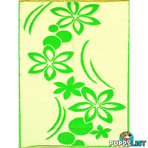 Flower Rug Green & Cream 150x240cm