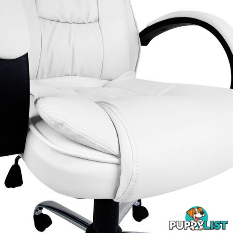 Executive PU Leather Office Computer Chair White