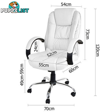 Executive PU Leather Office Computer Chair White