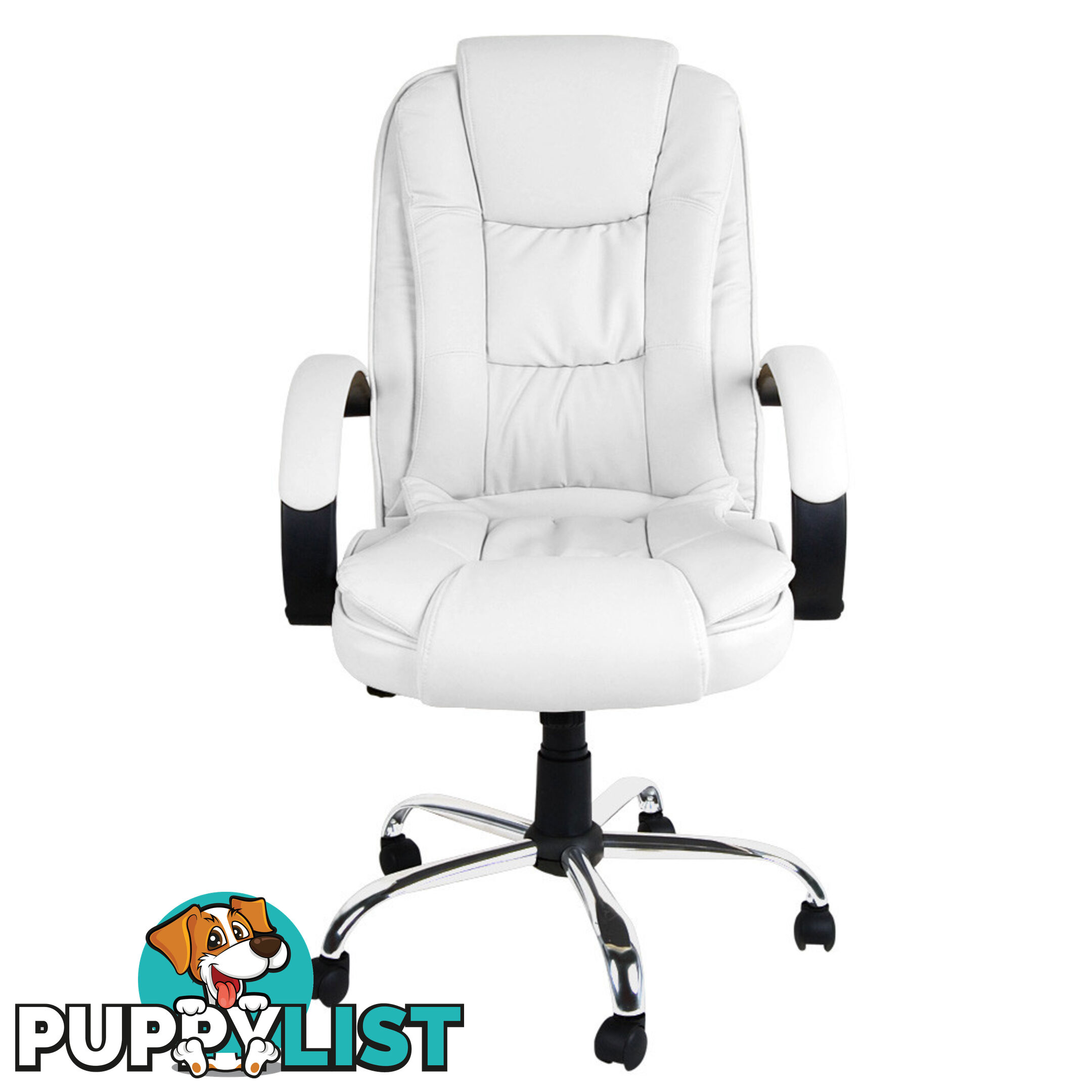 Executive PU Leather Office Computer Chair White