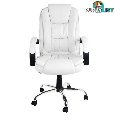 Executive PU Leather Office Computer Chair White