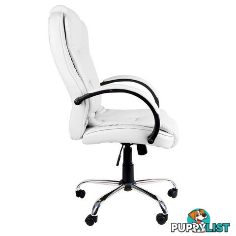 Executive PU Leather Office Computer Chair White