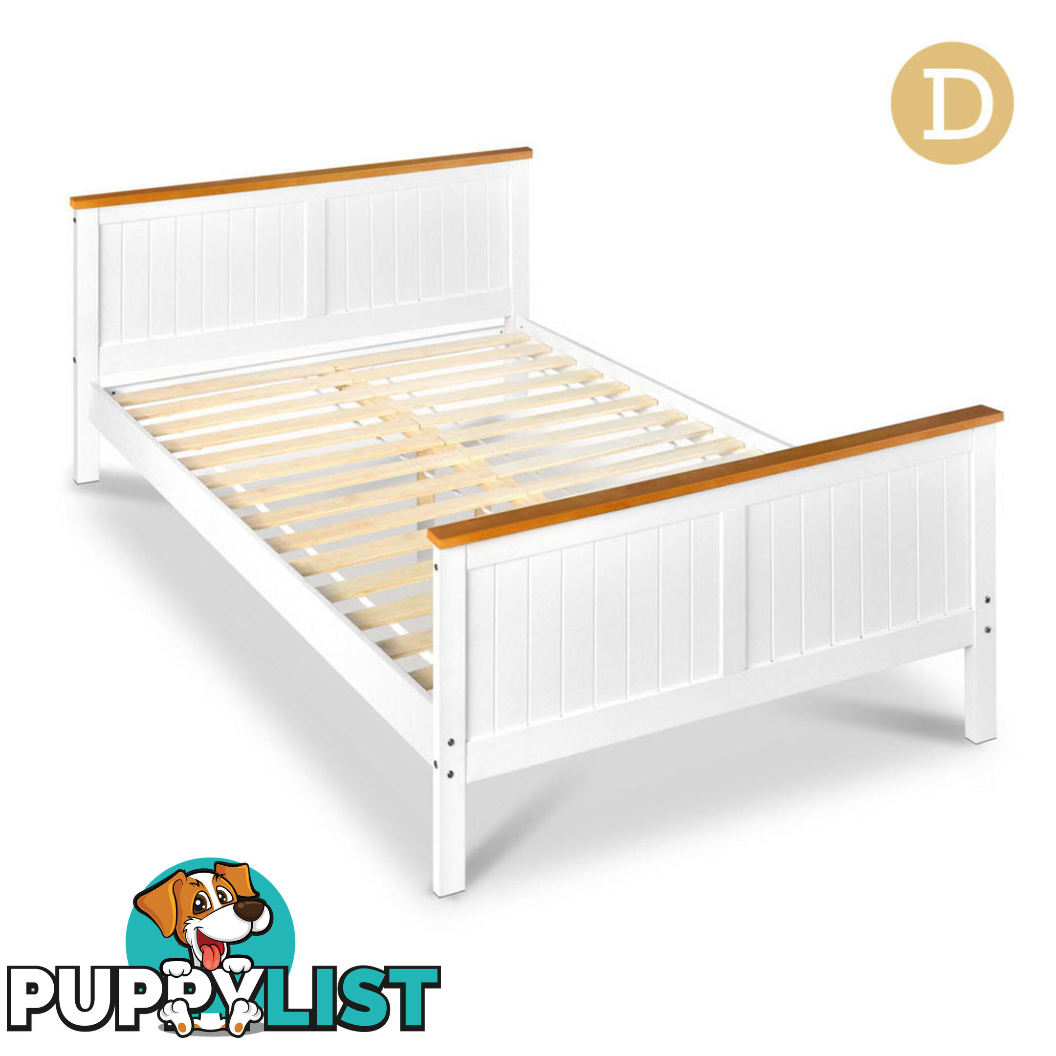 Pine Wood Double Bed Frame