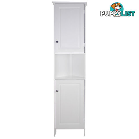 Dignity Tall Corner Cupboard with 2 Doors in WHITE