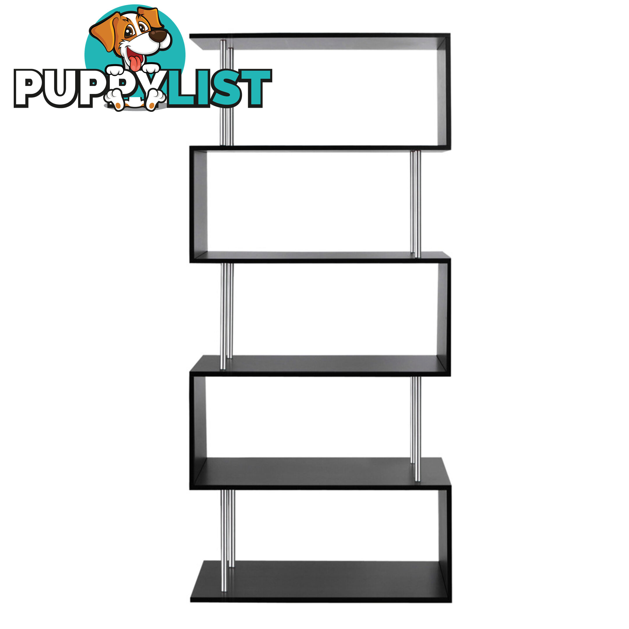 5 Tier Display/Book/Storage Shelf Unit Black