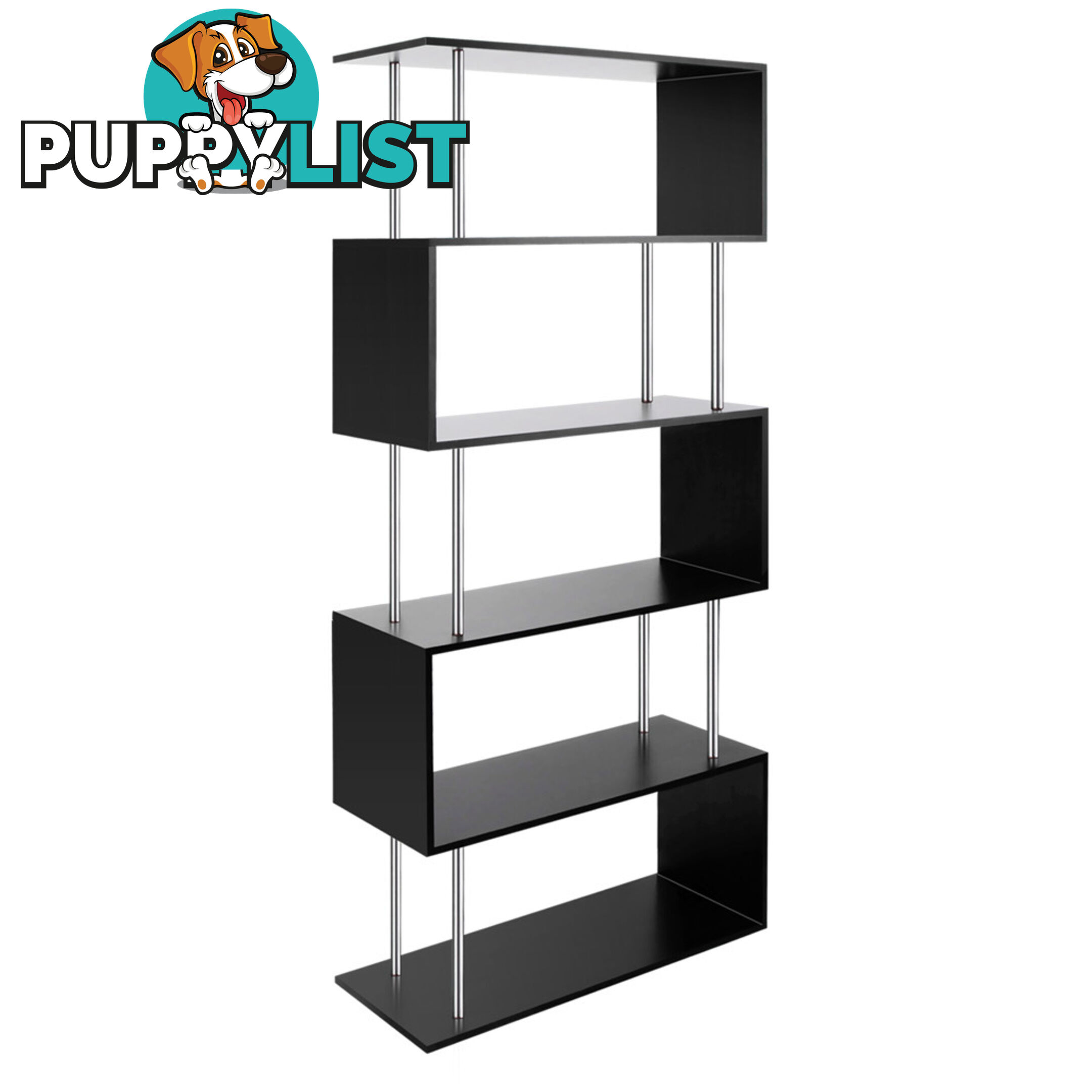 5 Tier Display/Book/Storage Shelf Unit Black